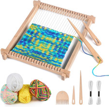 Wooden Weaving Loom Kit, 24X28Cm Wooden Multi-Craft Weaving Loom Adjustable Hand
