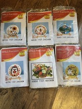 Stamped Cross Stitch Kit Pre-Printed 6 stunning vibrant pictures 1l ct