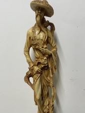 Vintage Asian Statue Man/Male Figurine Resin Villager Cast As Imitation