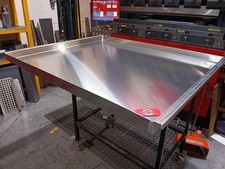 Oil Chemical Food Drip Metal Tray Heavy Duty  with Folded Handles 3mm Aluminium