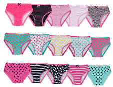 Girls 5 Pairs Briefs Kids Multipack Knickers Toddlers 100% Cotton Underwear Size