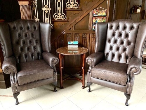 Pair chesterfield wing - of,