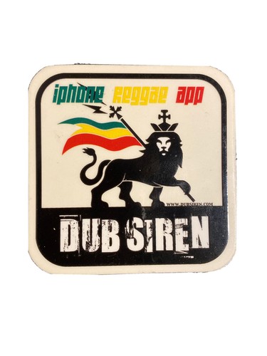 Dub siren sticker 2x2 - siren, 2x2”