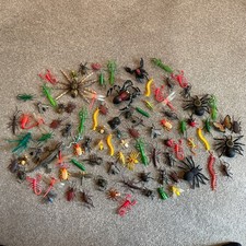 96 Small Toy Creatures. Insects, Bugs, Lizard, Spider, Flys, Caterpillar