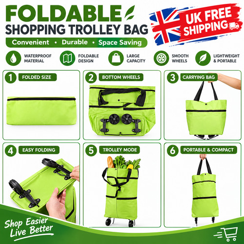 Foldable shopping trolley - shopping, cart