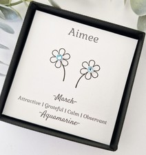 March Birthstone Sterling