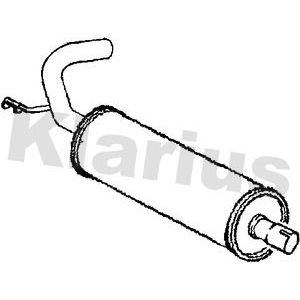 Klarius tail pipe - pipe, back