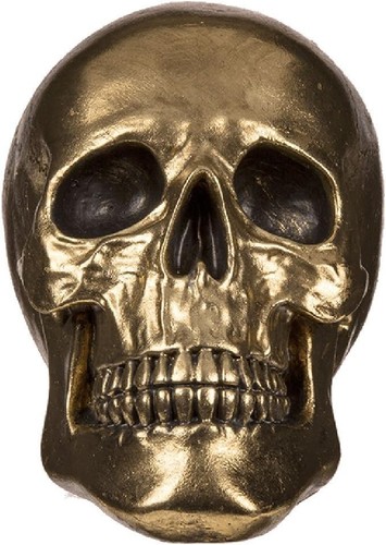 Large gold skull - skull, head