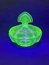 Art Deco Uranium Glass Trinket