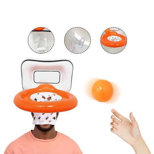 Head mounted basketball hoop - head,