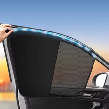 1/2/4x Magnetic Car Sun Shade UV Protection Car Curtain Side Window Mesh Film