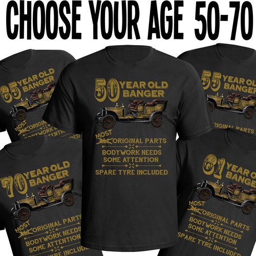 Mens birthday shirt - t, old