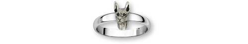 Doberman ring sterling silver - ring,