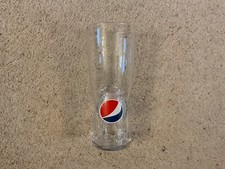 Pepsi Cola Embossed Logo Glass 16oz 460ml Highball Tumbler, Vintage Collectible