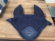 le mieux navy fly bonnet ears xl lycra ears plaited trim