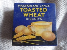 MACFARLANE LANG'S TOASTED WHEAT BISCUITS- SAMPLE TIN ..1930's