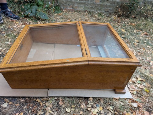 Antique edwardian glazed oak - edwardian,
