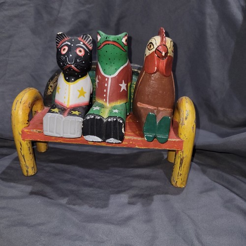 Vtg hand carved folk - folk, art
