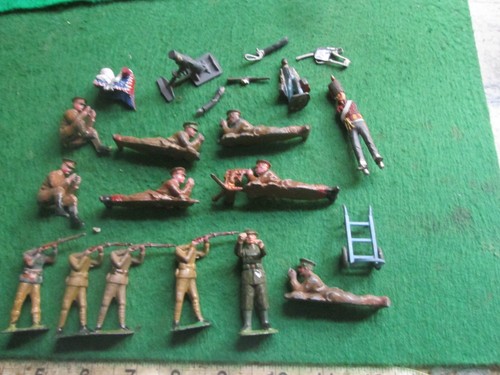 Vintage lead military figures - lead,