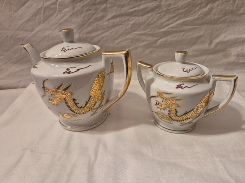 Vintage kutani dragon teapot - kutani,
