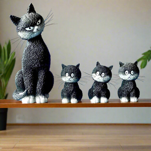Dubout cats - in, row