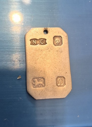 Sterling silver ingot pendant - silver,