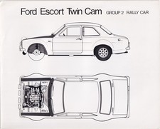 FORD ESCORT TWIN CAM GROUP 2, RALLY CAR PHOTOGRAPH.