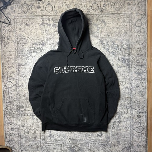 Rare black supreme hoodie size - supreme,