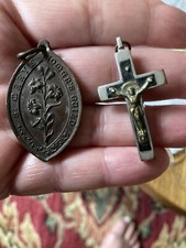 Antique french crucifix cross - antique,