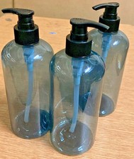 Empty Plastic Bottles with Pump Dispenser Blue Soap Dispenser Bottles, Refill