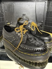 Dr Martens Platform Creepers UK 4 • Pony Hair  Studded • Chunky Sole • Mint