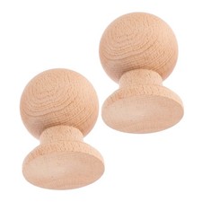 2 Pcs Hardwood Finials Wood