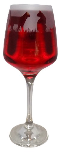 Cat engraved etched stemmed - engraved/etched,