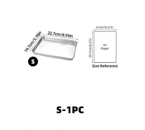 Stainless steel baking tray - steel,
