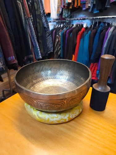 Elegant tibetan bell - tibetan, engraved