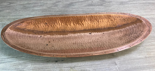 Hand beaten copper table - hand, dish