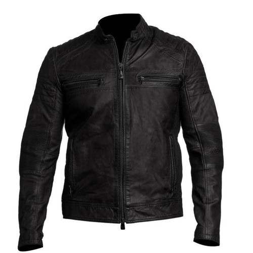 Leather jacket cafe racer - leather,