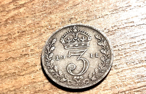 George silver threepence - silver,