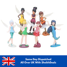 7Pcs Disney Tinker Bell Fairies Princess 4" Action Figure Model Toys Cake Topper