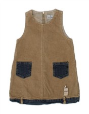 TRUSSARDI Baby Girls Sleeveless Corduroy Tent Dress 18-24 Months Beige AU15