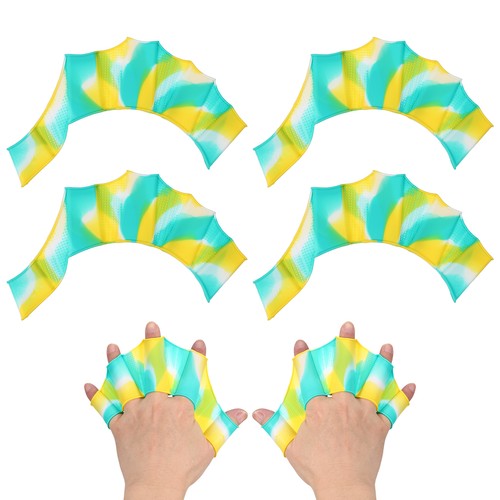 Silicone swimming gloves - swimming,