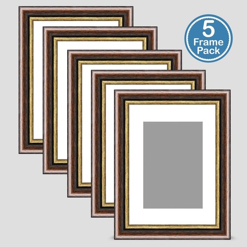 Photo frame brown gold 7x5 - photo,