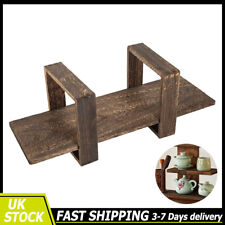 Vintage Wooden Chinese Tea Set Tea Cup Curio Display Rack Desktop Storage Stand