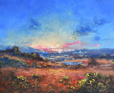 Superb Richard Blowey Original Oil Painting Rural Landscape Cornwall Cornish Art