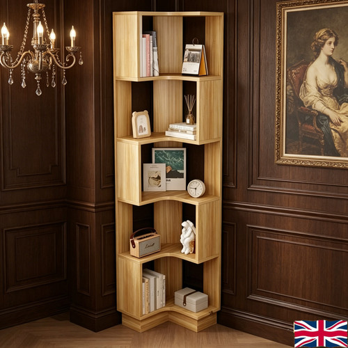 Tier wooden corner - wooden, bookcase