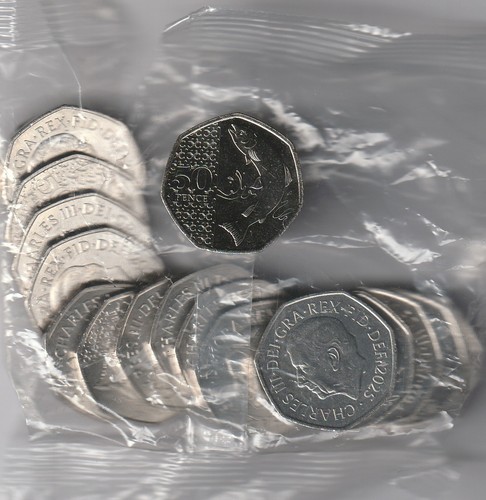 2025 salmon 50p uncirculated - salmon,