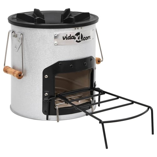 Camping wood stove silver - stove,