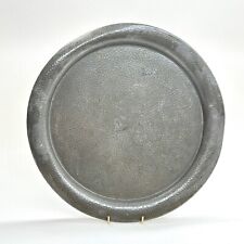 DERWENT ENGLISH PEWTER HAMMERED SERVING TRAY VINTAGE METAL PLATTER F&S MARK 30CM