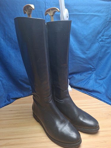 Duo black leather boots uk6 - boots,