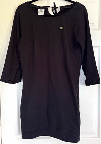 Lacoste black sweater dress - lacoste,